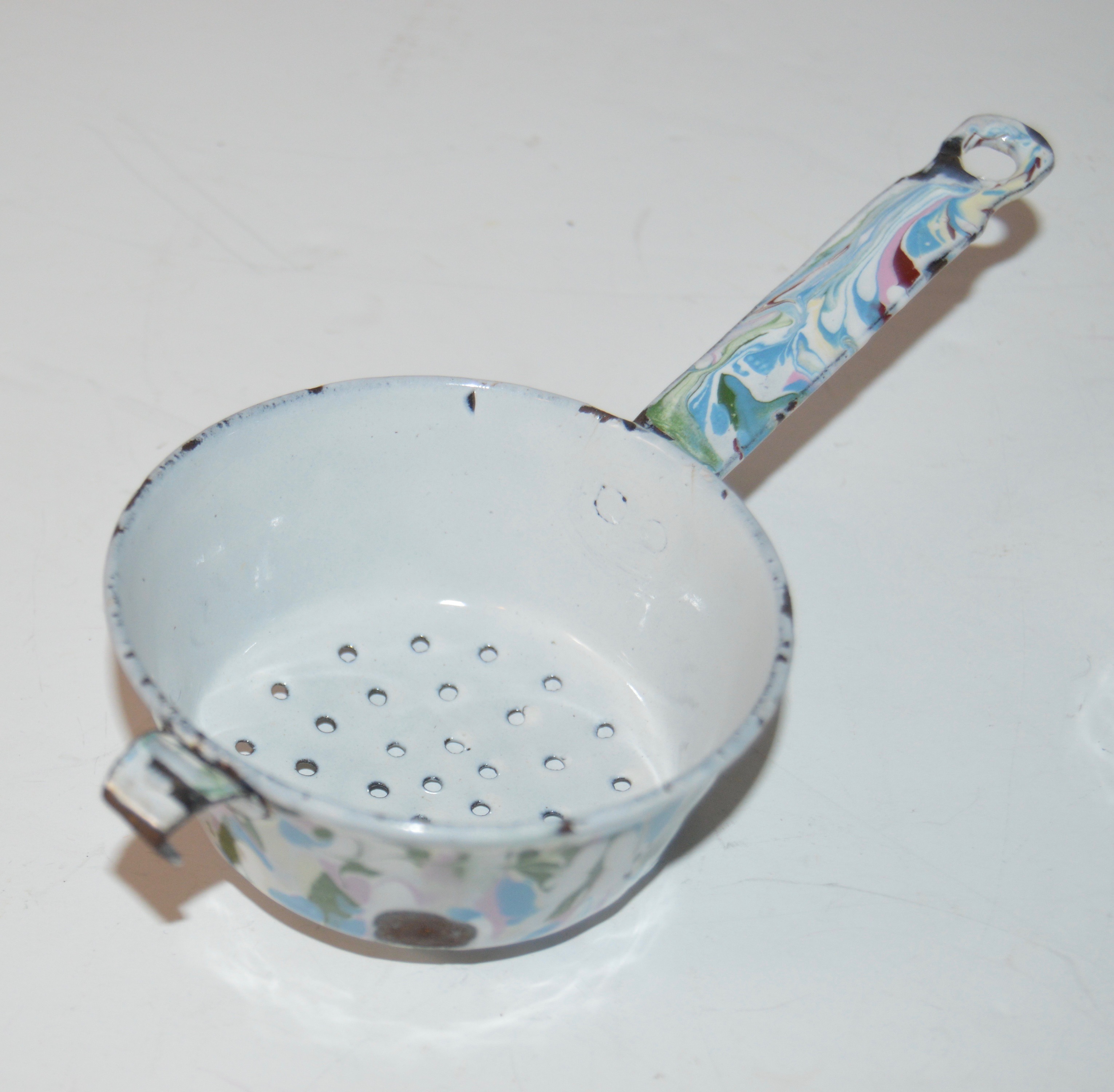 Vintage Enamelware Miniature Cooking Pots