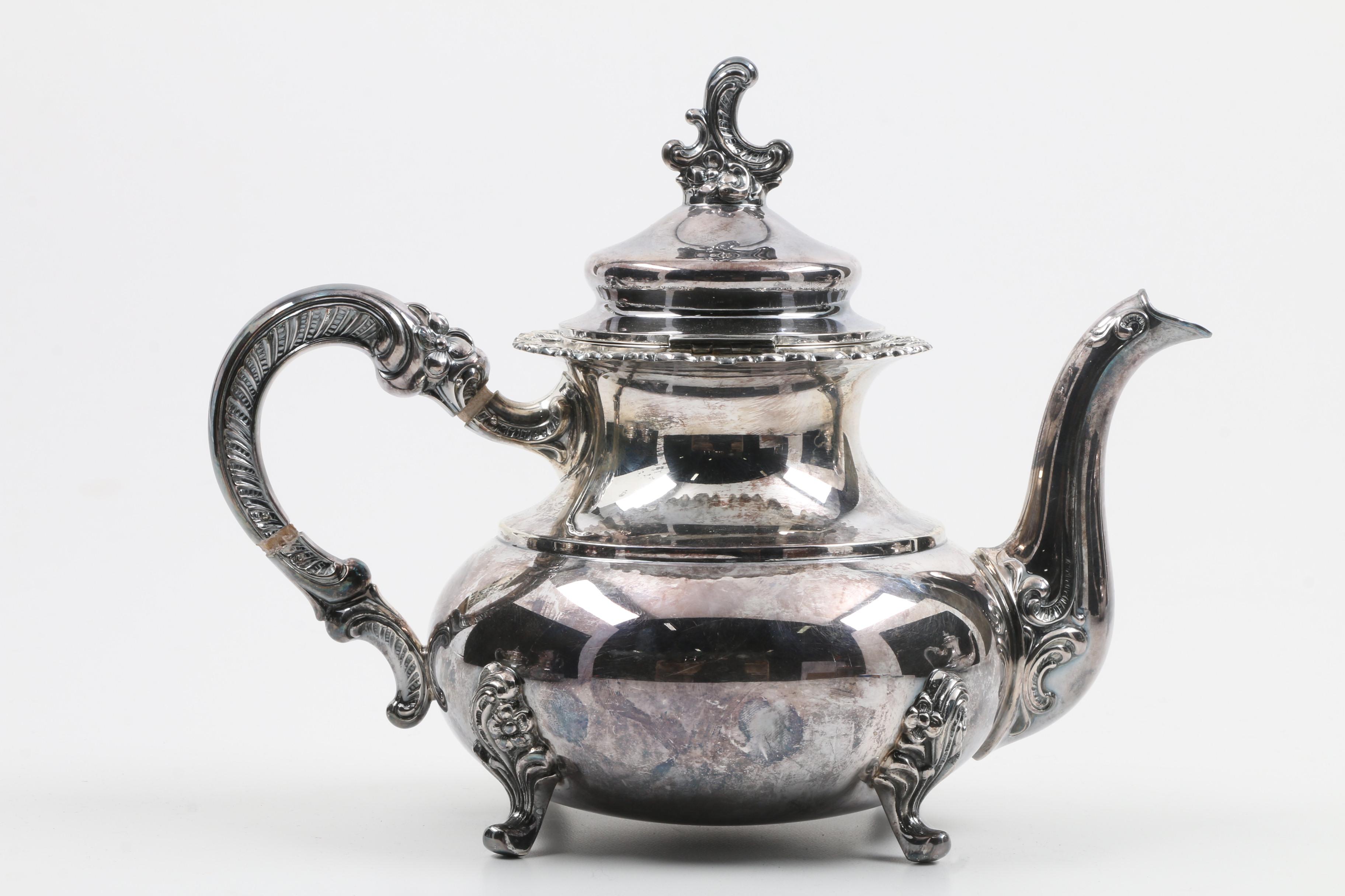 German "Alt-Heidelberg" Sterling Silver Coffee and Tea Set