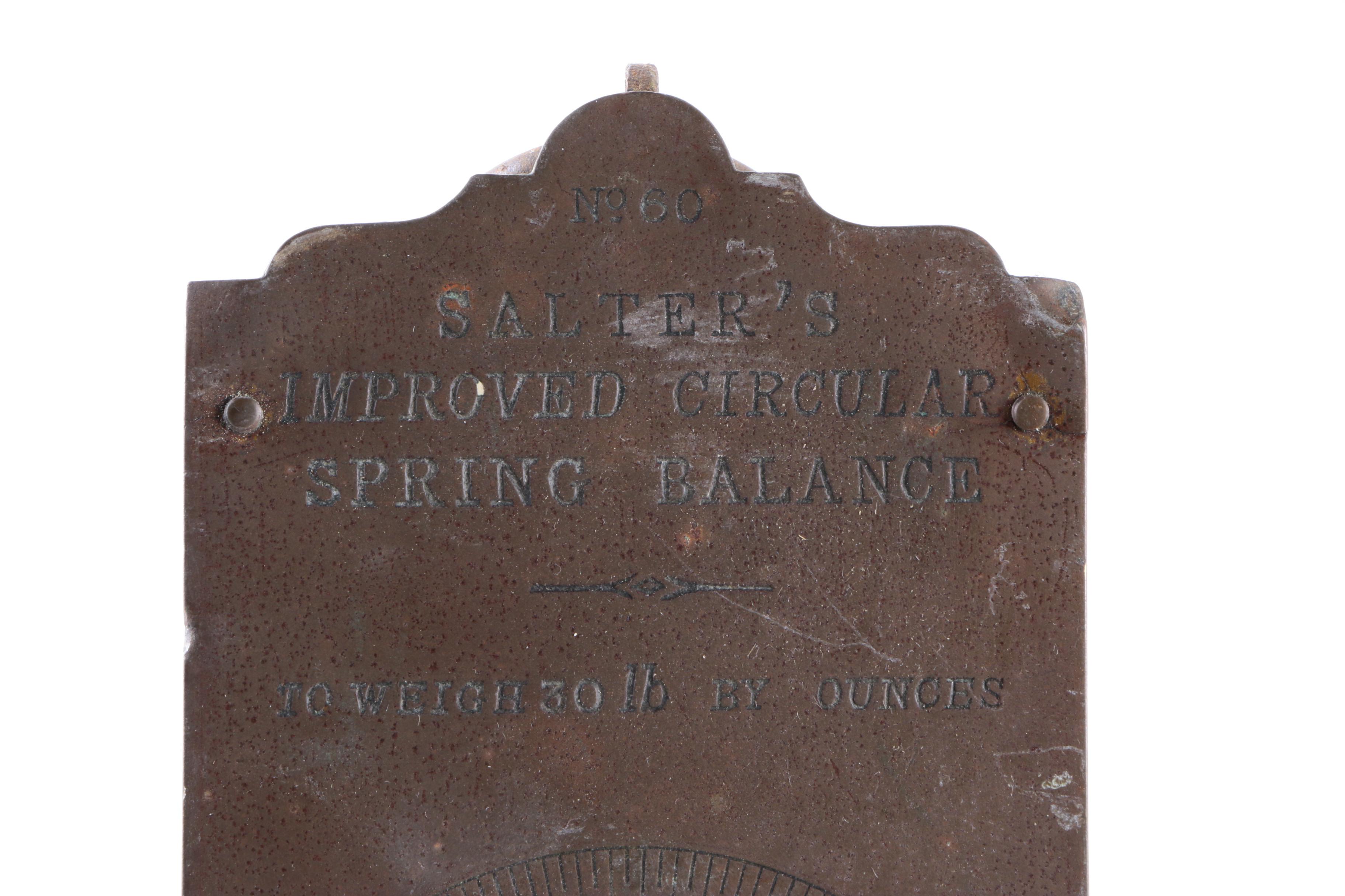 Vintage "Salters" Improved Circular Spring Balance Scale