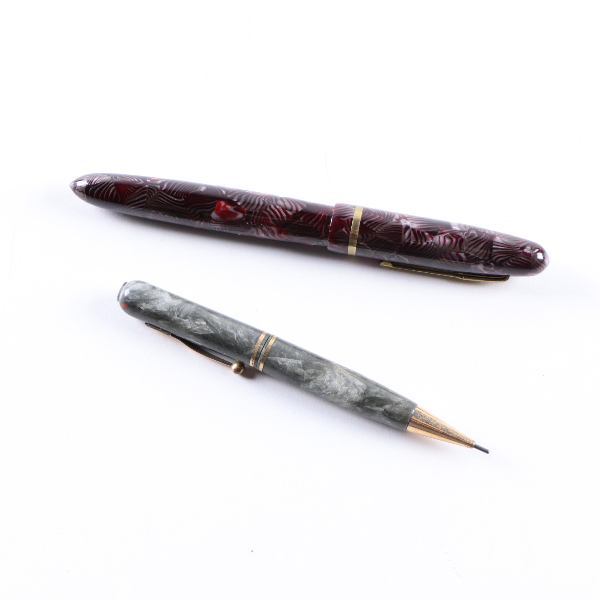 Vintage Fountain Pen And Mechanical Pencil