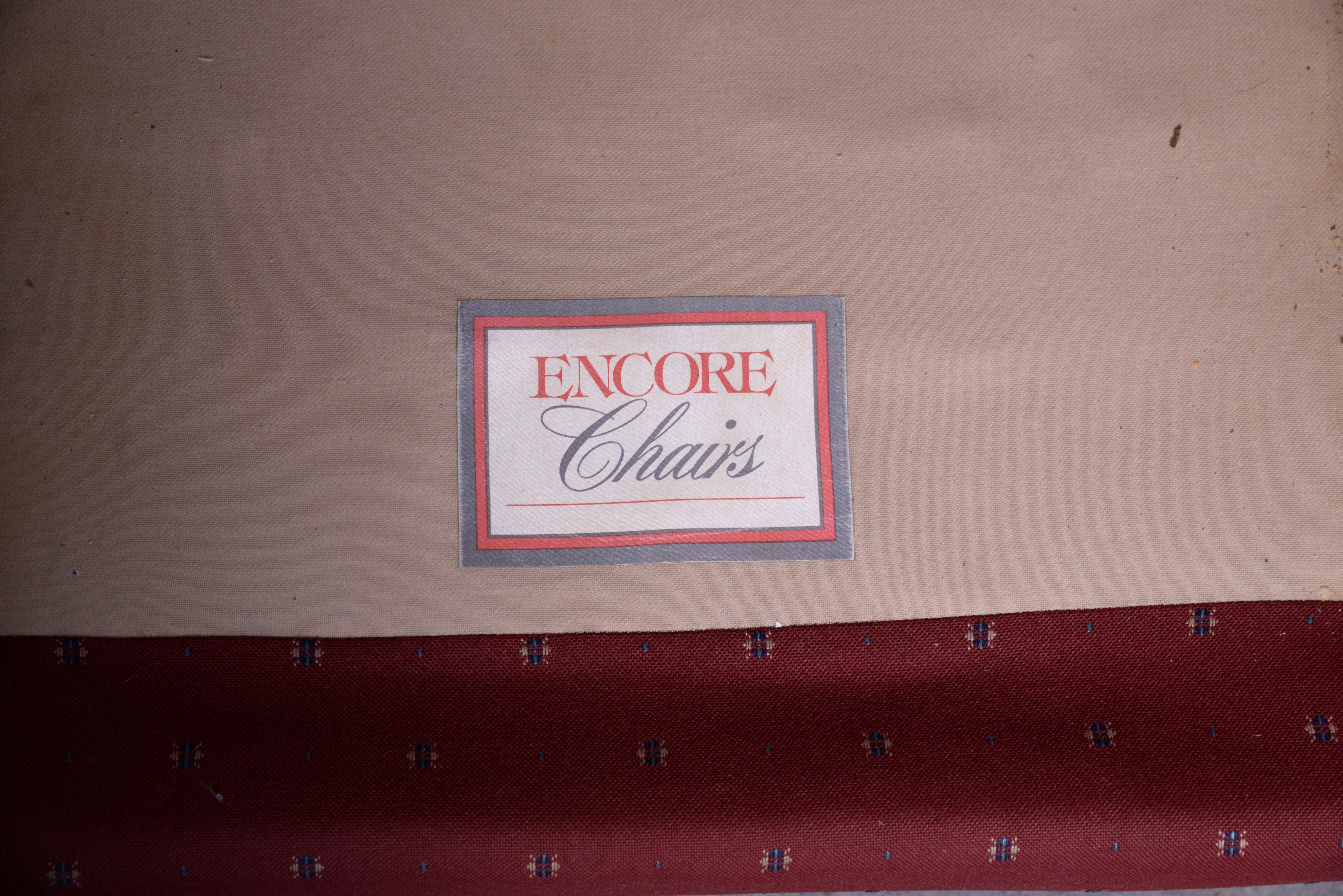 Red Upholstered Wingback Chair by Encore Chairs