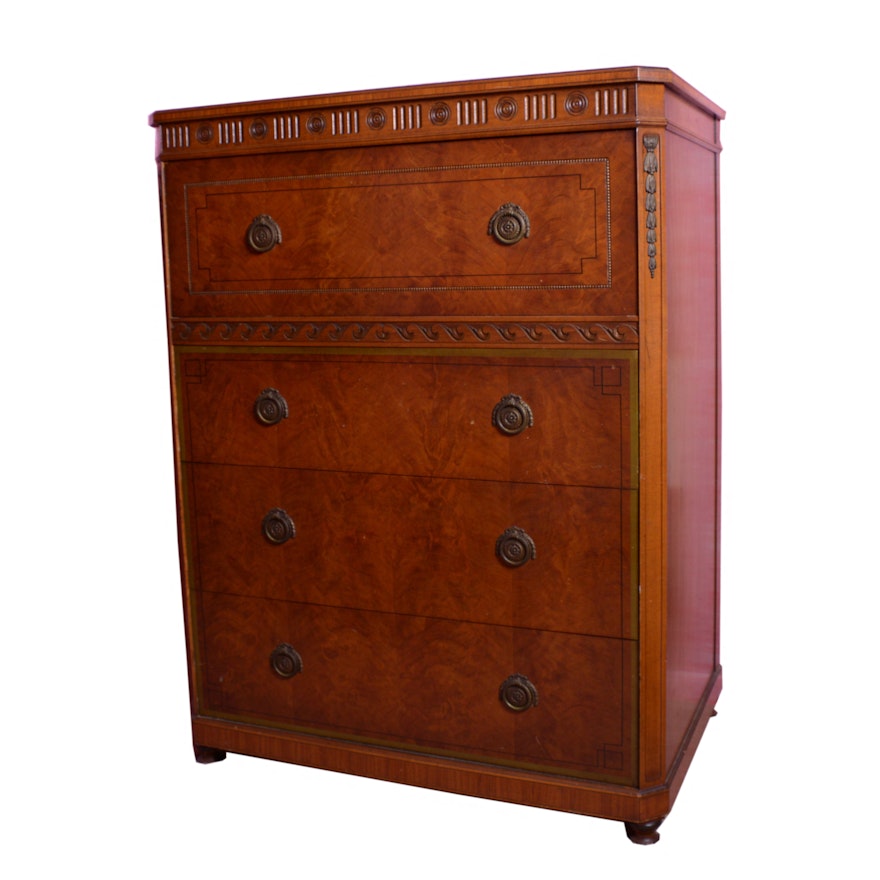 Hepplewhite Style Walnut Chest of Drawers