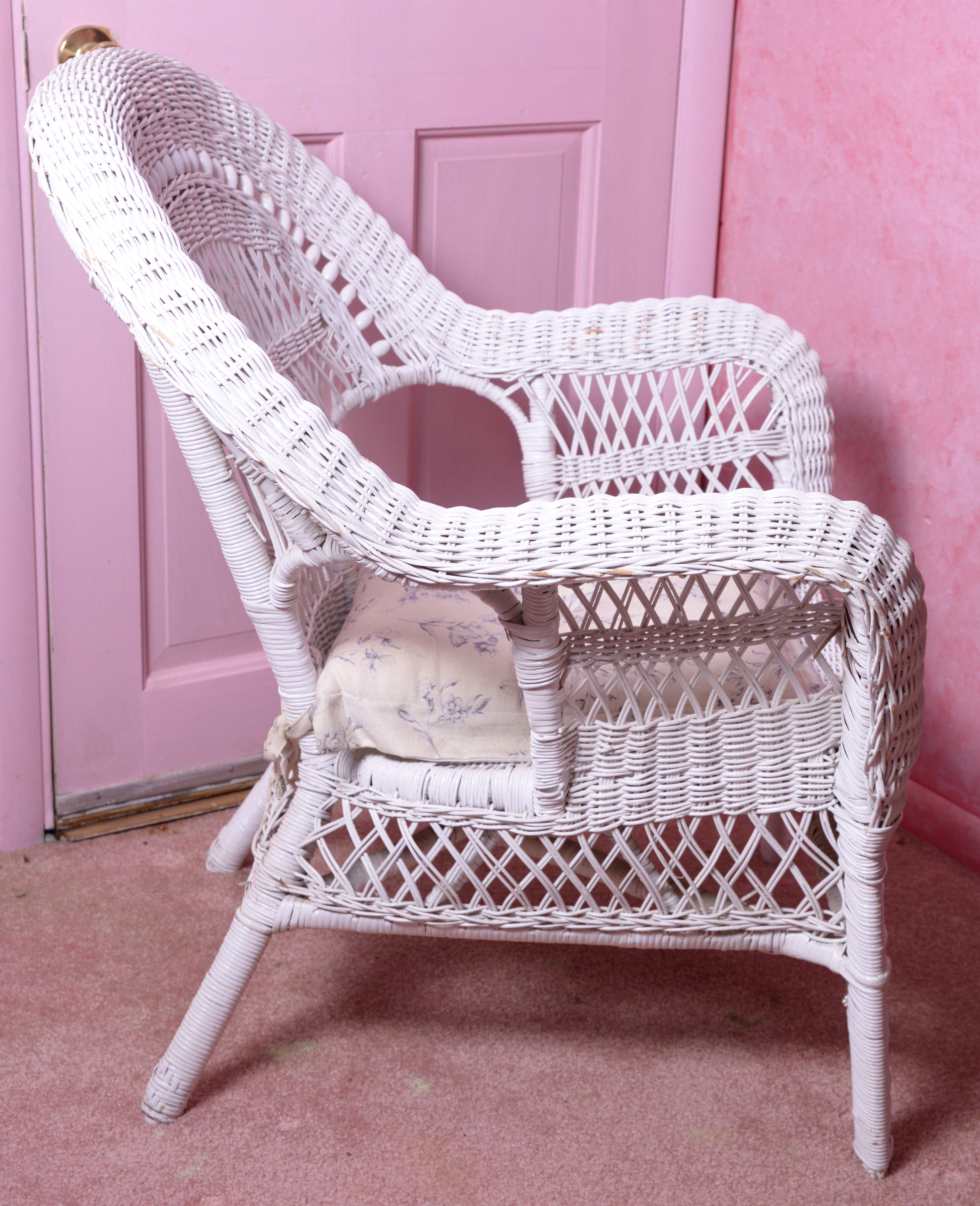 White Wicker Chair