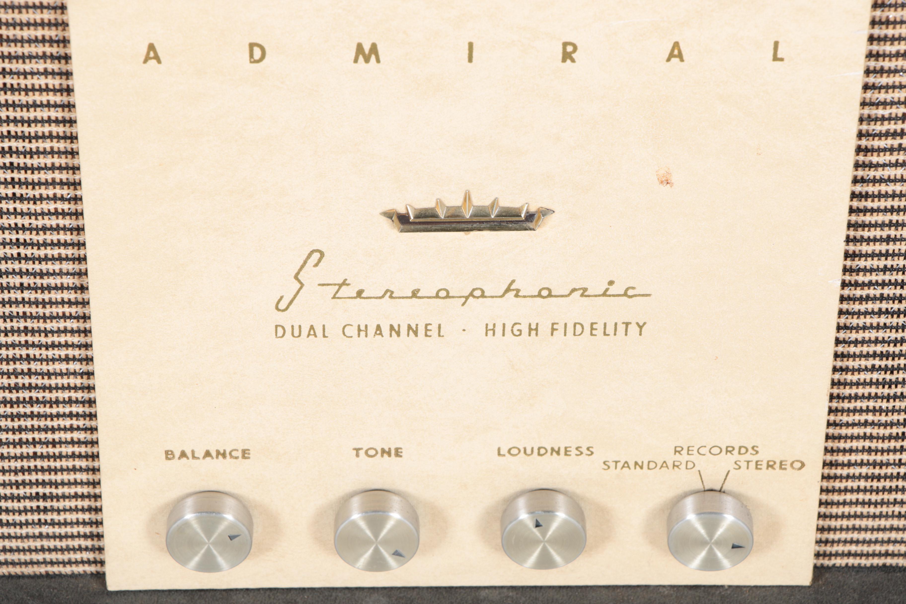 Vintage Admiral Stereophonic Portable Record Player