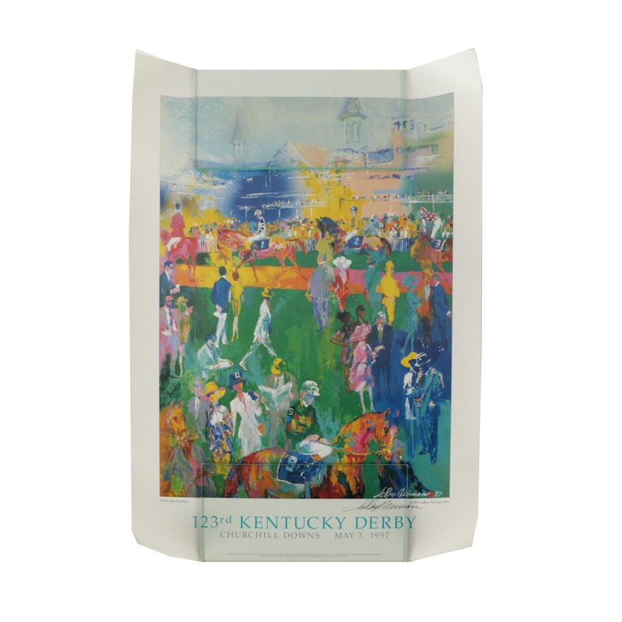 LeRoy Neiman Reproduction Print After "Derby Day Paddock"