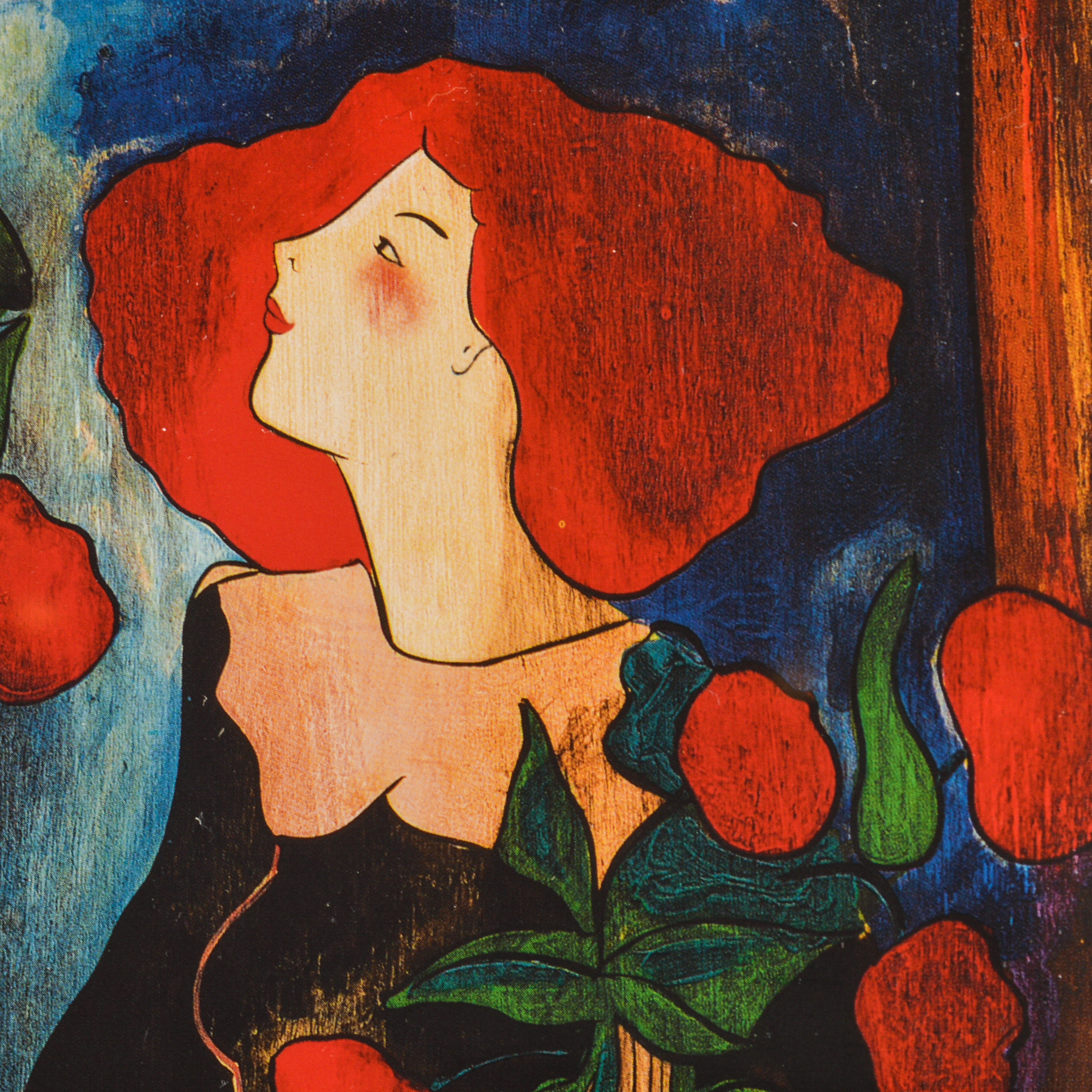 Linda Le Kinff Serigraph "Debbie" and Seriolithograph "Magali au Bouquet"