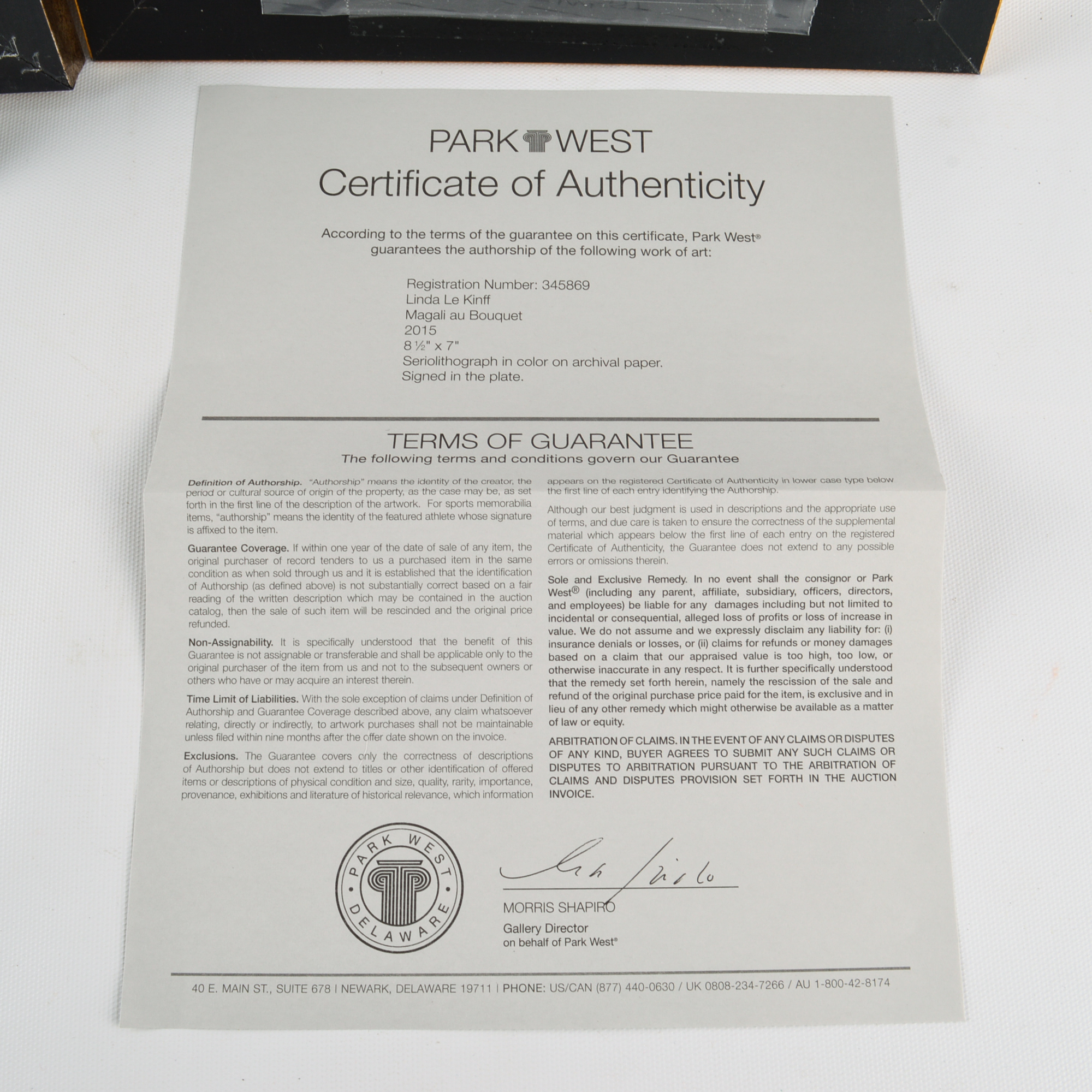 Linda Le Kinff Serigraph "Debbie" and Seriolithograph "Magali au Bouquet"