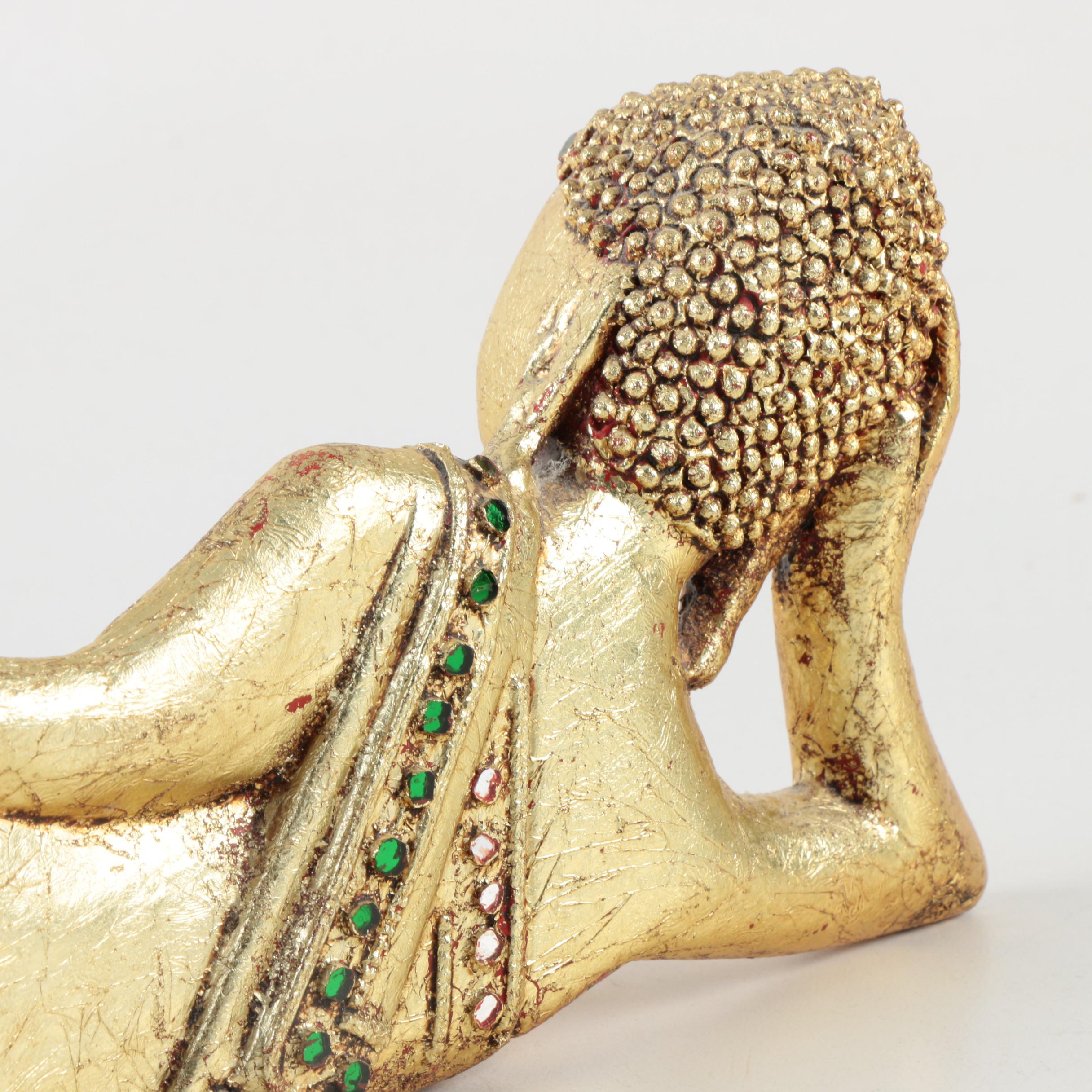 Wooden and Agate Buddha Figurines