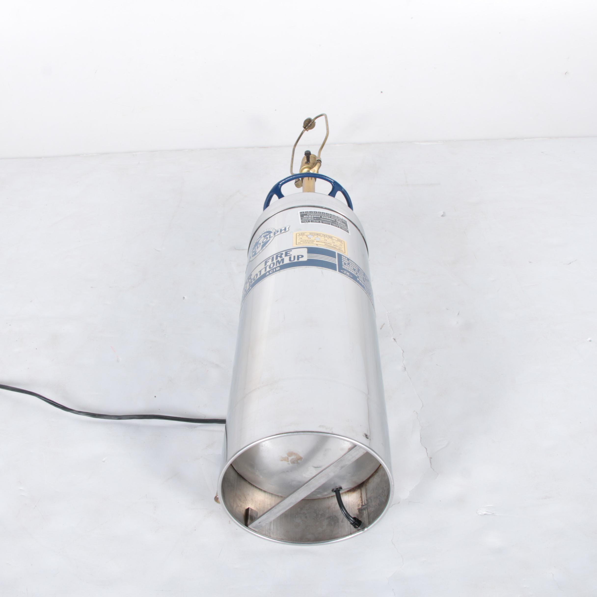 Fire Extinguisher Themed Table Lamp