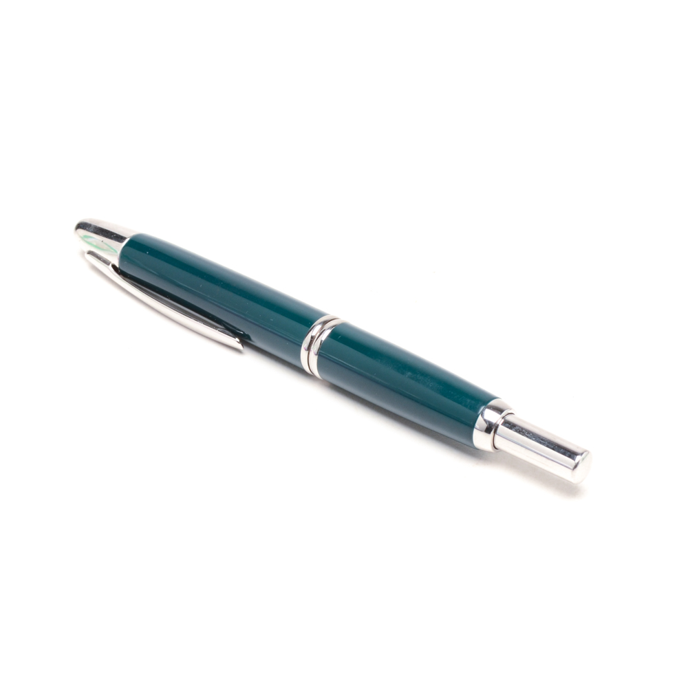 Green Pilot Capless "Vanishing Point" Retractable Fountain Pen 14K Nib