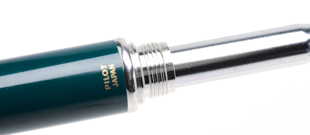 Green Pilot Capless "Vanishing Point" Retractable Fountain Pen 14K Nib