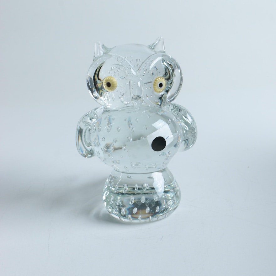 Art Glass Owl Figurine