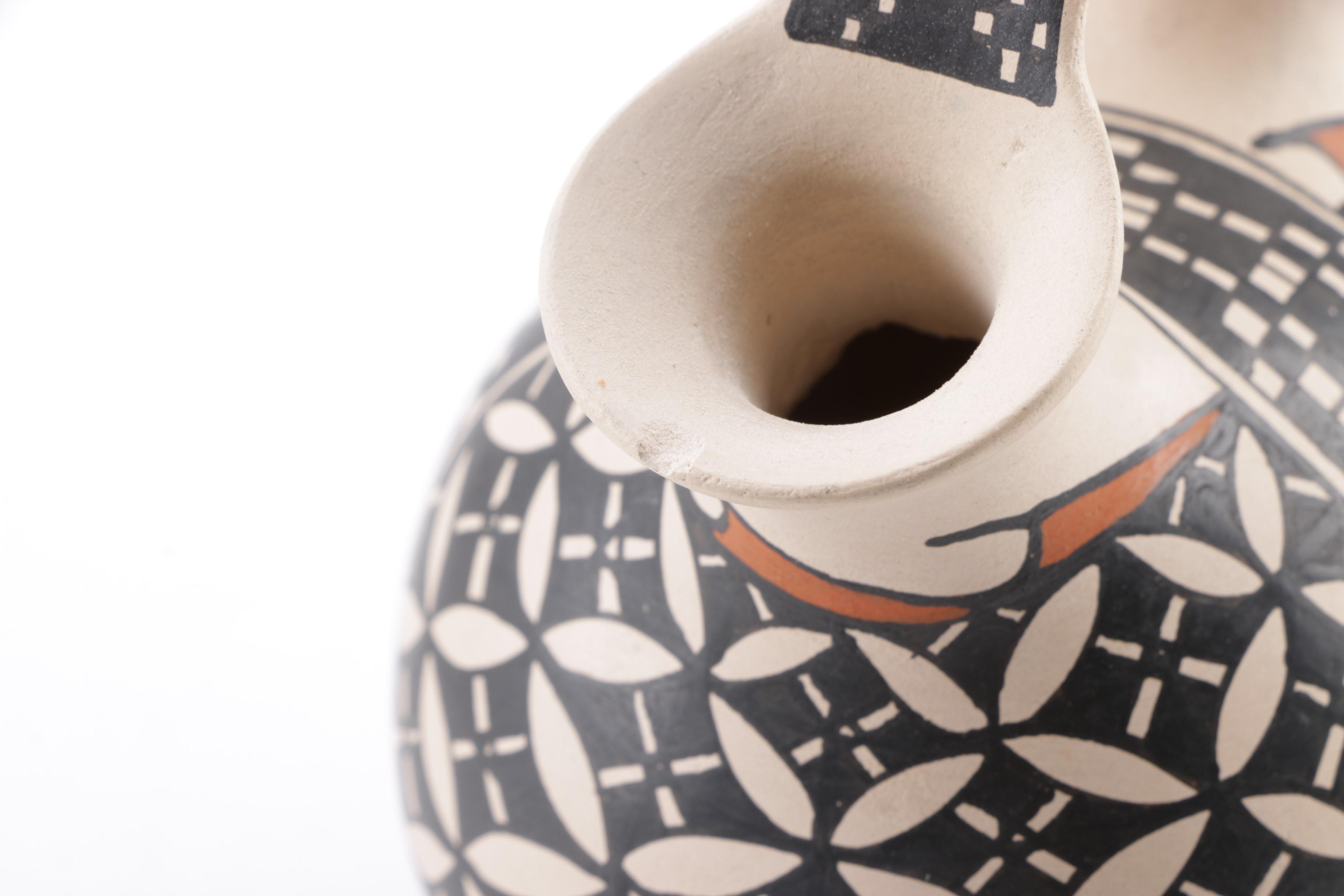 Collection of Signed Native American Ceramics and a Soapstone Box