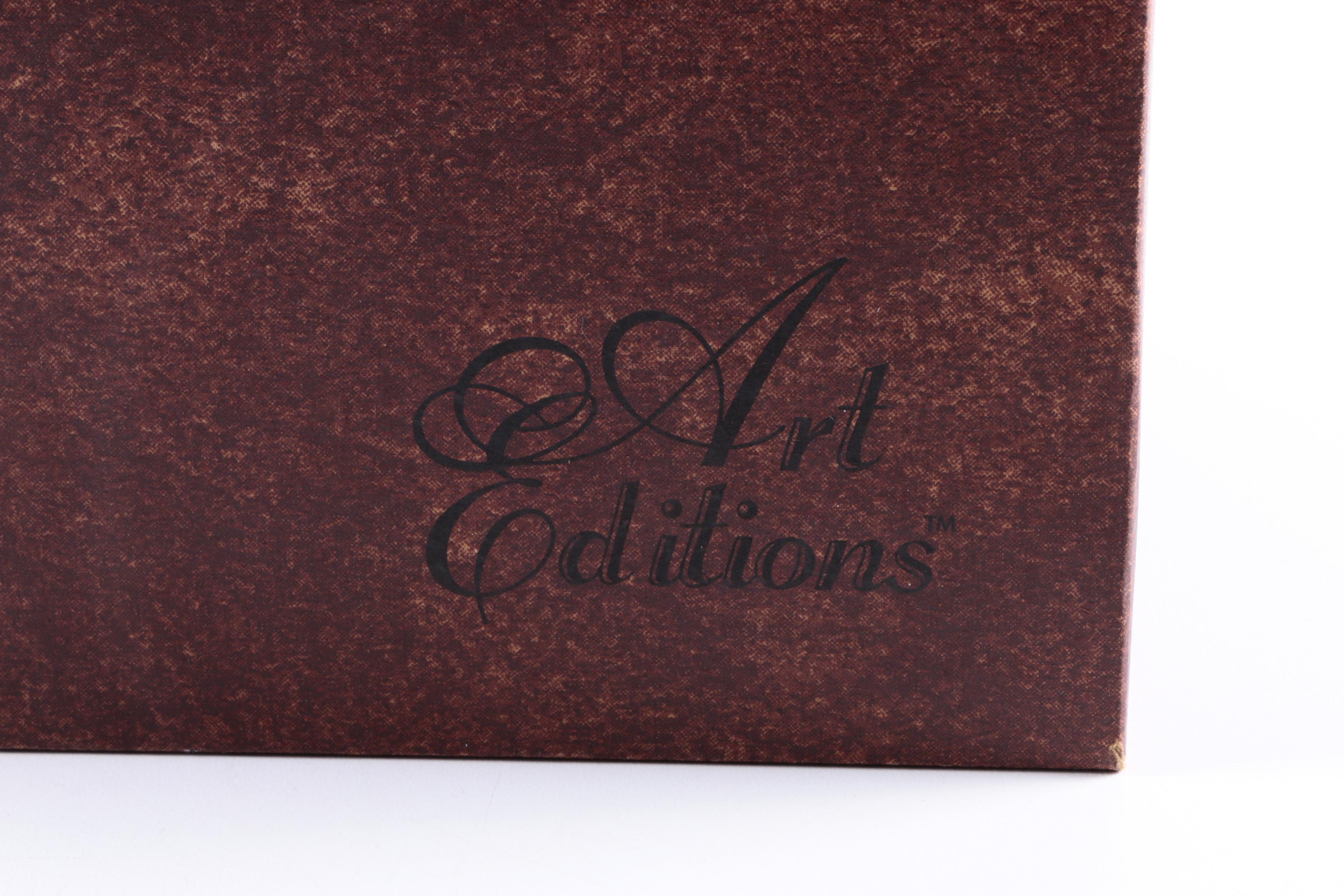 "Thomas Kinkade's Simpler Times" Bradford Exchange Porcelain Saucer Set