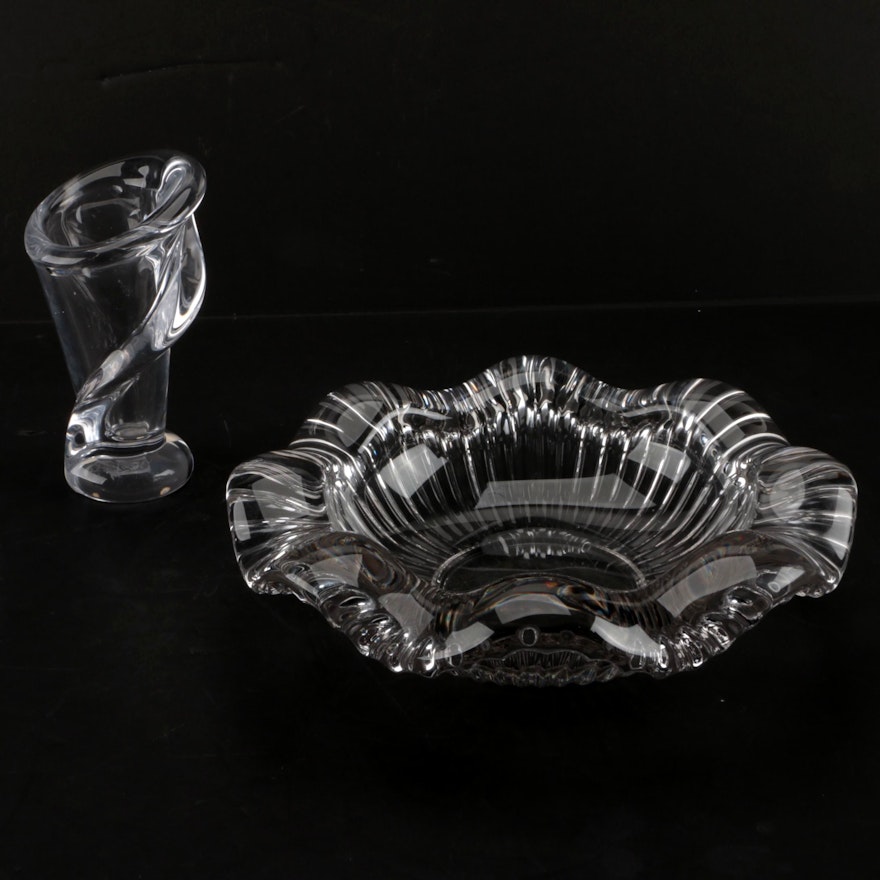 Vannes Crystal Vase and Bowl