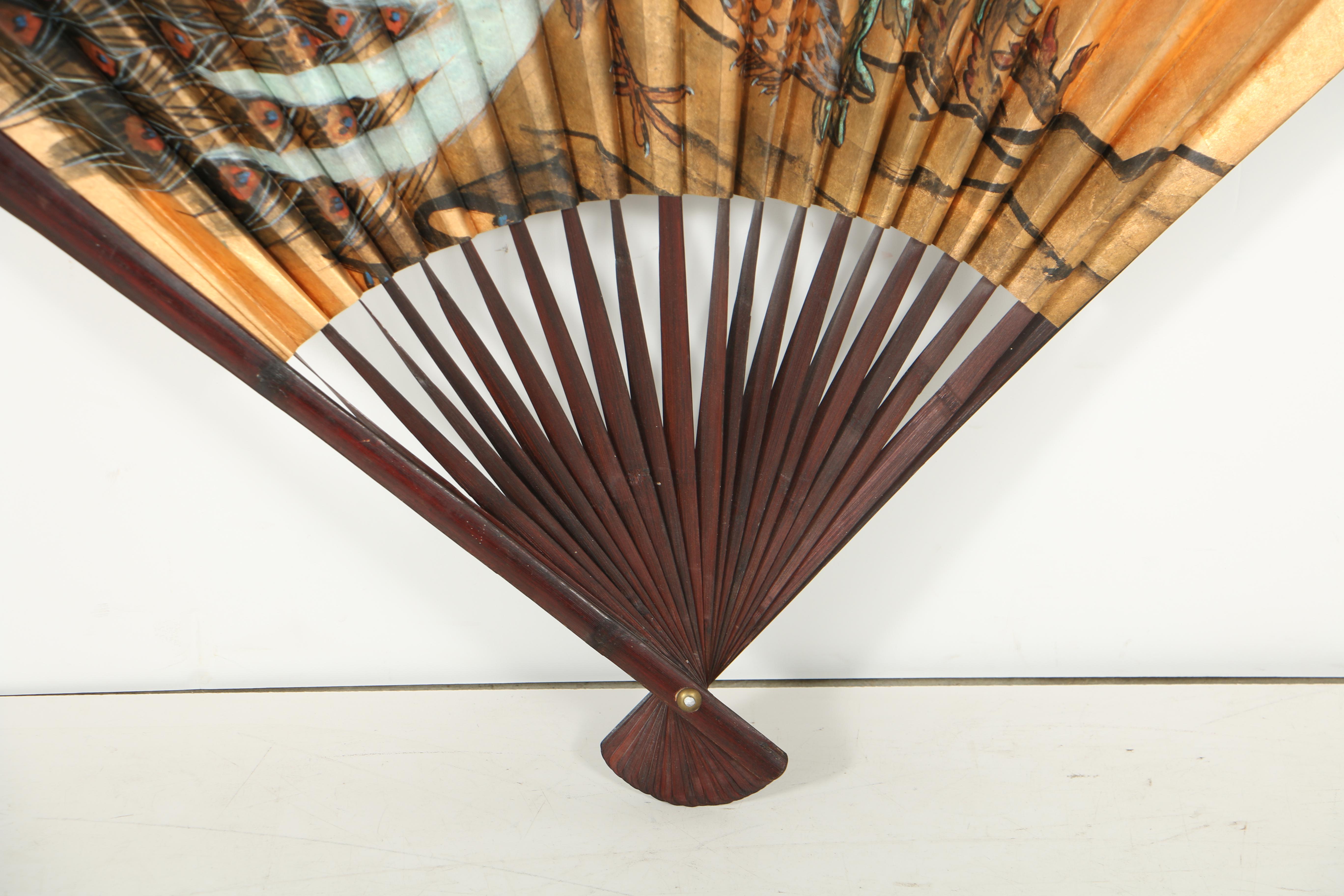 Vintage Chinese Style Hand-Painted Folding Fan