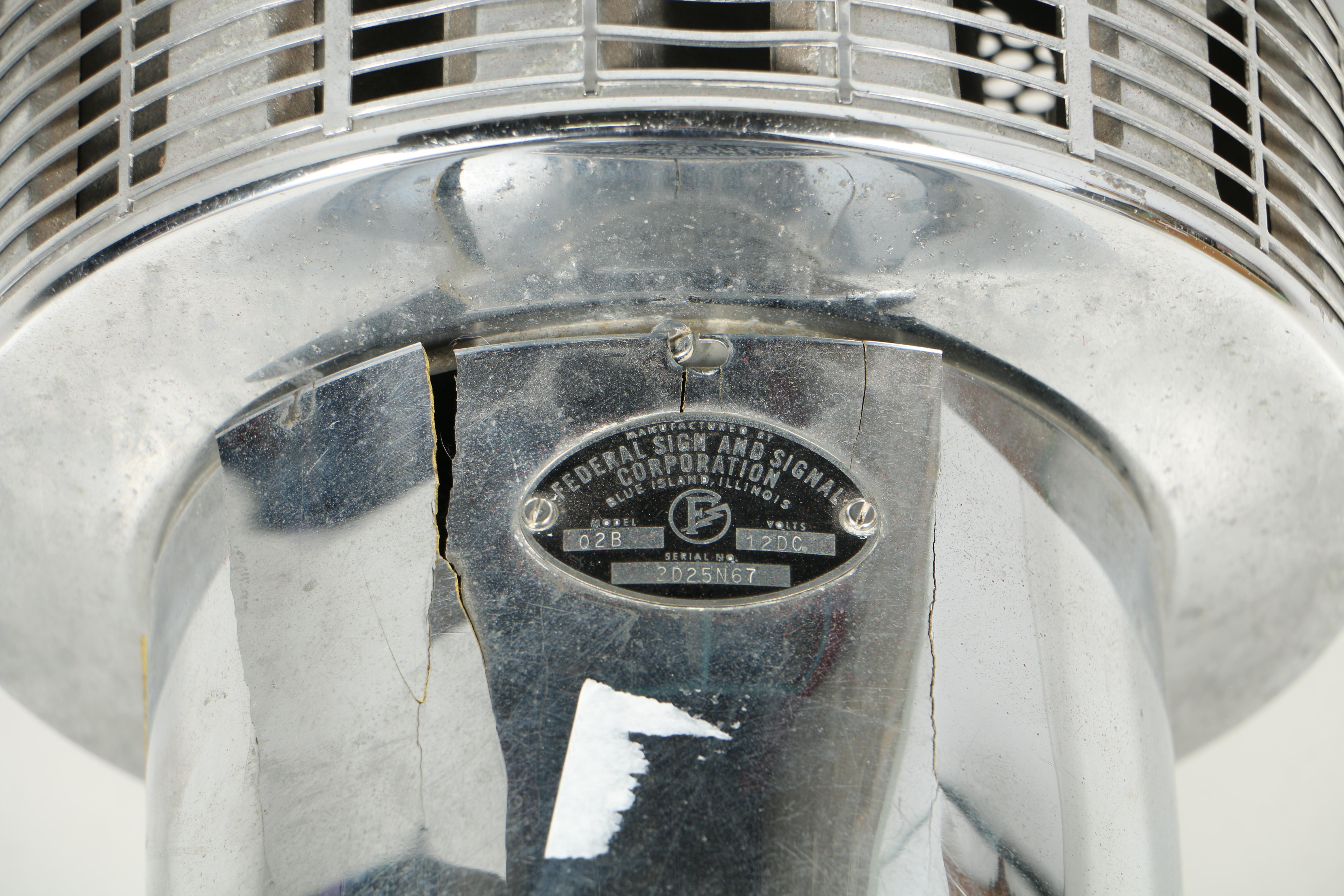 Vintage Federal Sign and Siren Corporation Siren