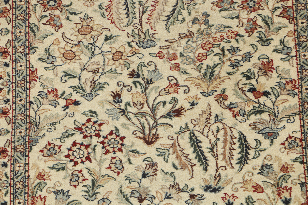 Vintage Hand Woven Ivory Wool Runner