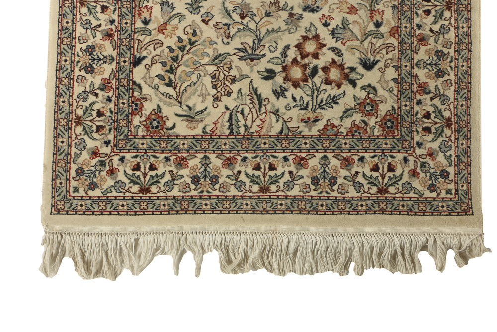 Vintage Hand Woven Ivory Wool Runner