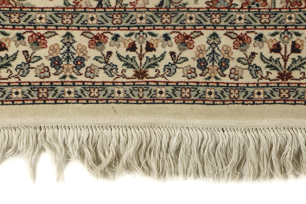 Vintage Hand Woven Ivory Wool Runner