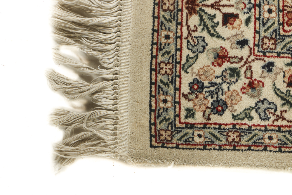 Vintage Hand Woven Ivory Wool Runner