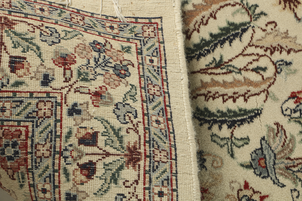 Vintage Hand Woven Ivory Wool Runner