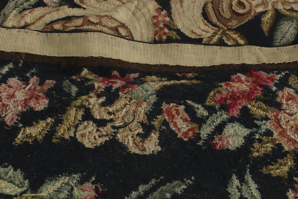 Vintage Wool "Acanthus" Needlepoint Large Room Size Rug