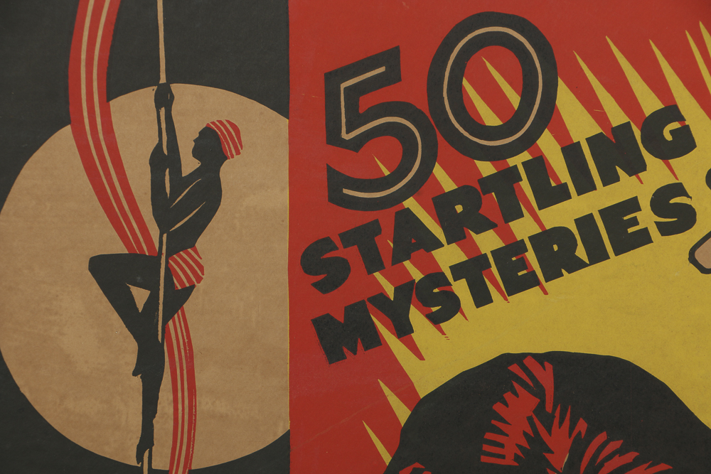 Early 20th-Century Poster Print on Paper for Magician McDonald Birch