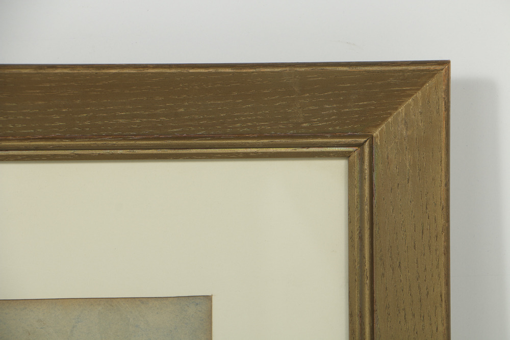 Gouache and Watercolor Painting on Paper of Verdant Landscape