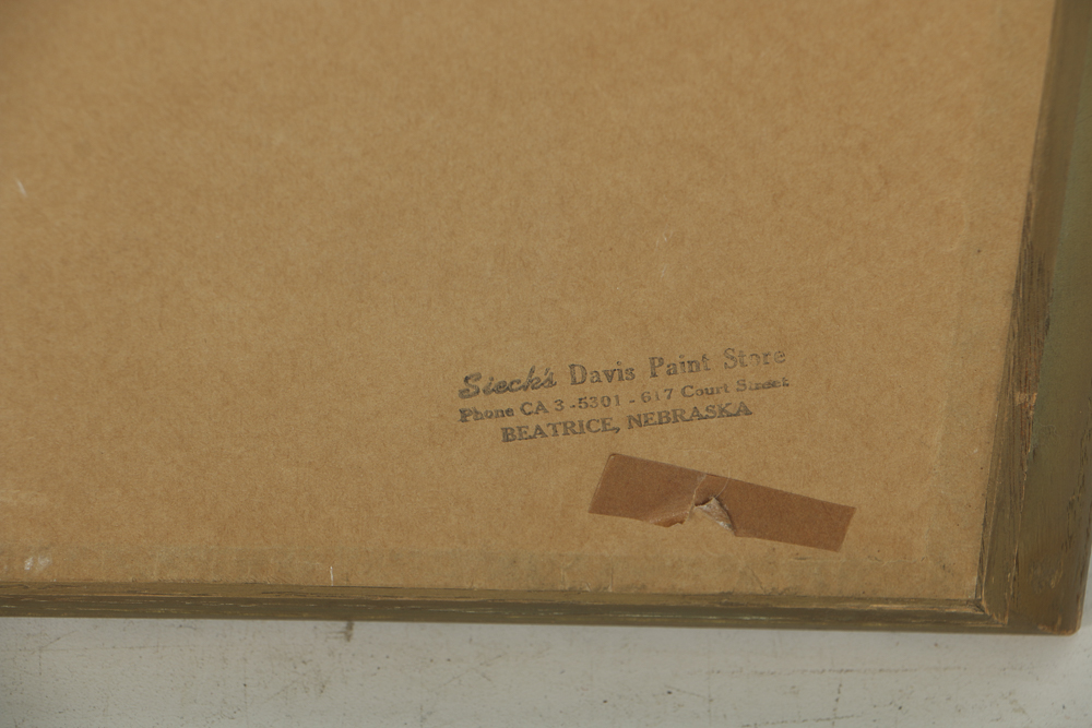 Gouache and Watercolor Painting on Paper of Verdant Landscape