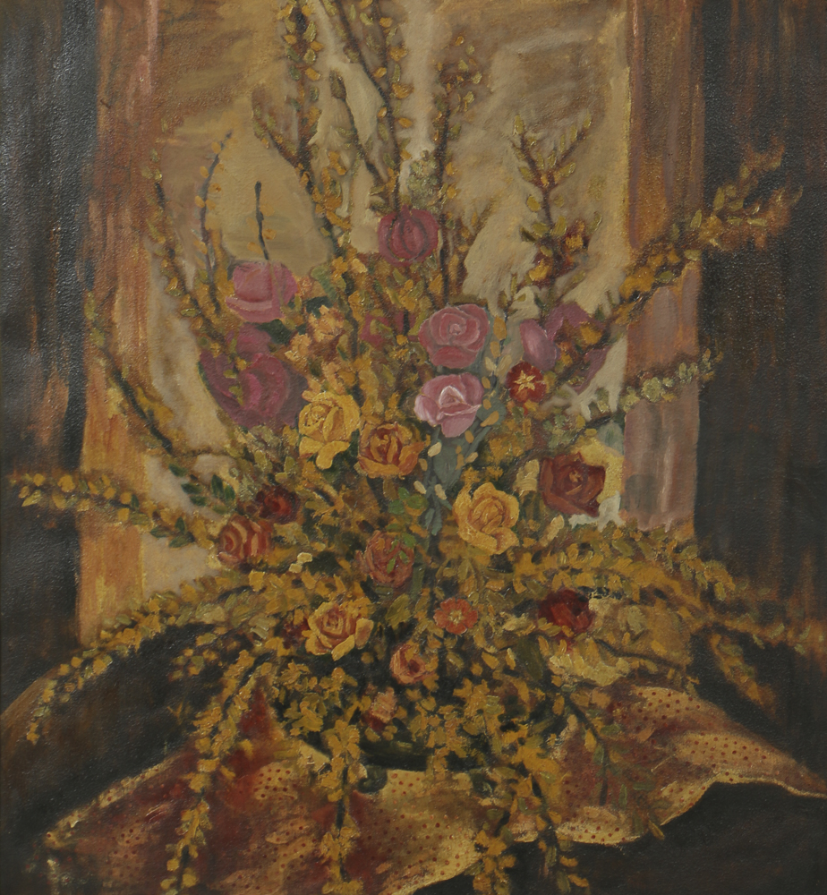 Florence Ahlberg Oil Painting on Canvas Floral Still Life