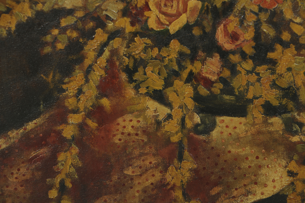 Florence Ahlberg Oil Painting on Canvas Floral Still Life