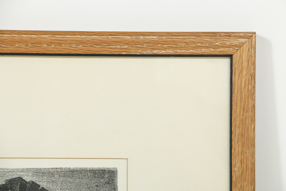 Richard Bergere Lithograph on Paper "Twilight over Brooklyn Bridge"