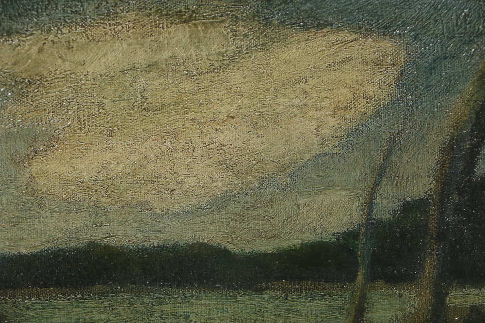 Edgar Hatten Oil Painting on Canvas of Abstract Landscape