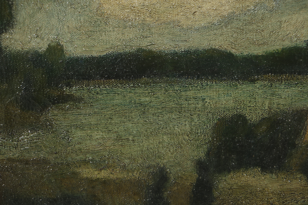 Edgar Hatten Oil Painting on Canvas of Abstract Landscape