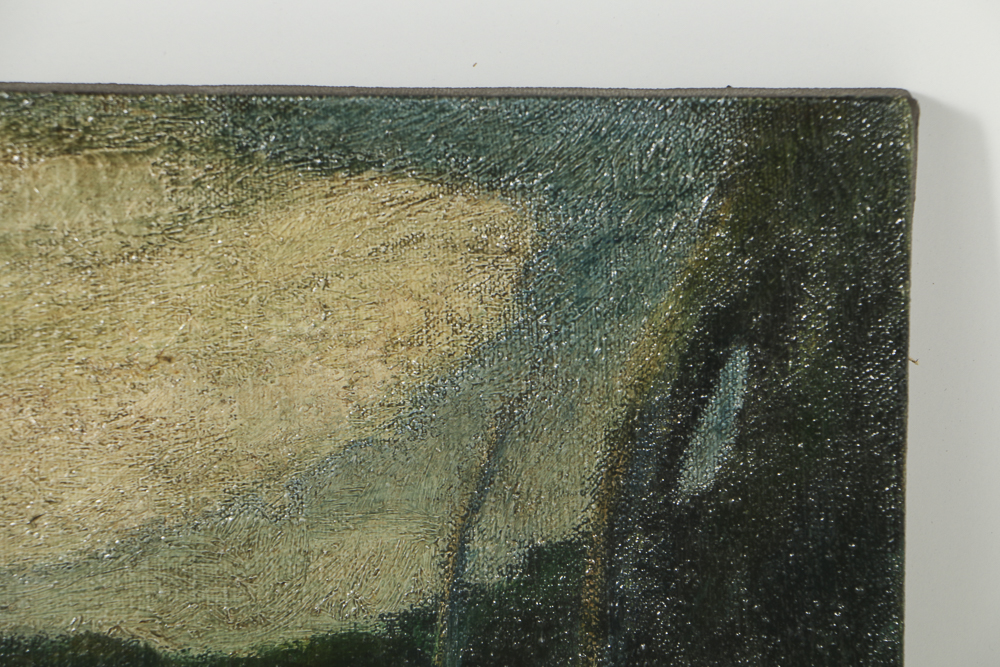 Edgar Hatten Oil Painting on Canvas of Abstract Landscape