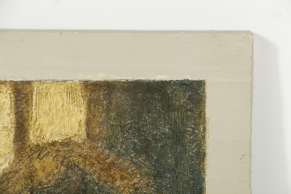 Edgar Hatten Oil Painting on Canvas "Two Seated Figures"