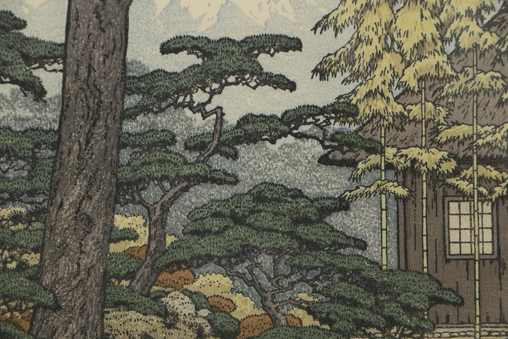 Toshi Yoshida Woodblocks on Paper the Friendly Garden Triptych