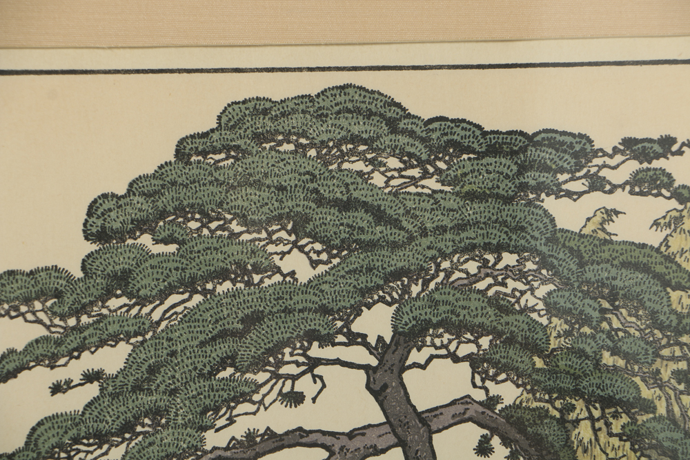 Toshi Yoshida Woodblocks on Paper the Friendly Garden Triptych