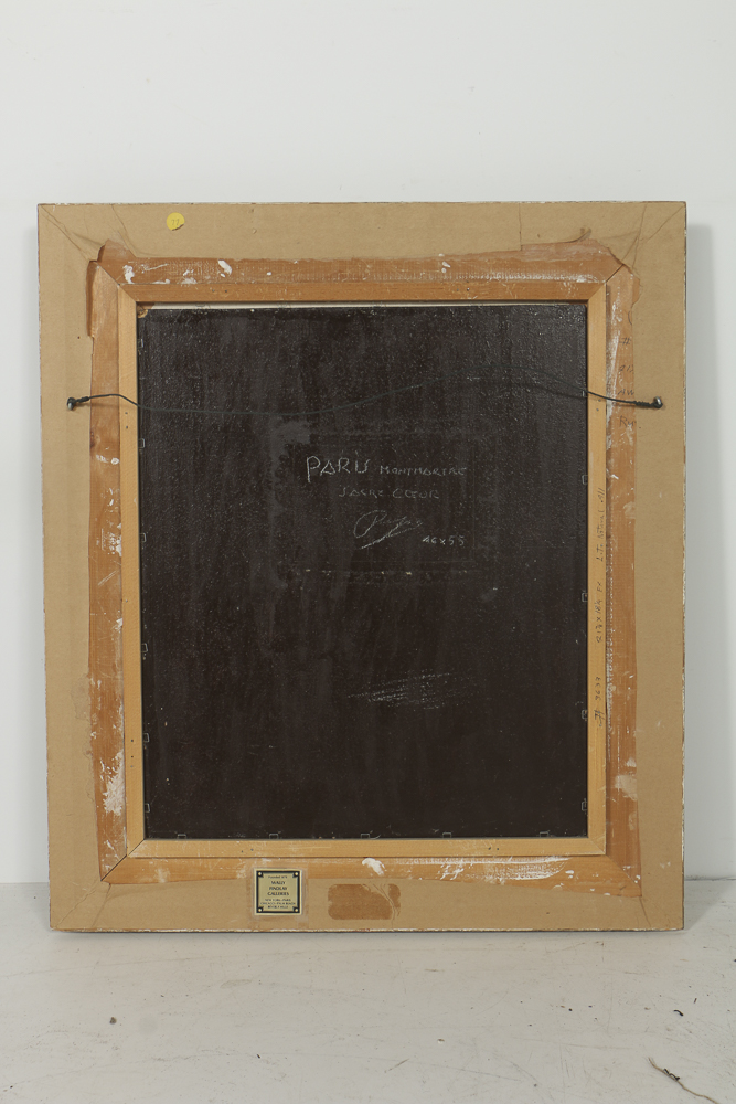 Louis Peyrat Oil Painting on Panel "Paris- Montmortre Sacré Cœur"