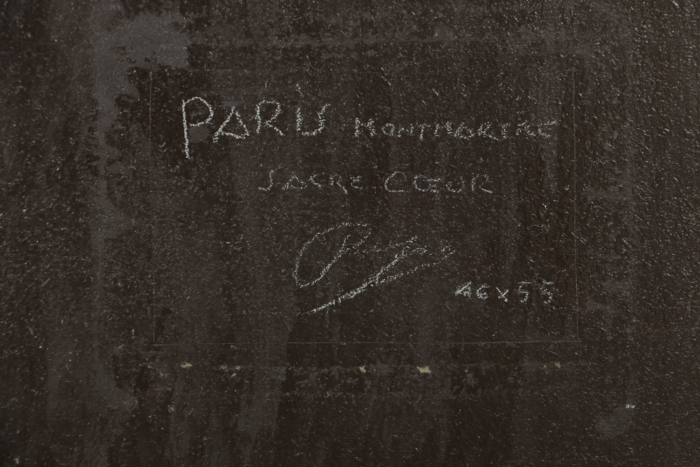 Louis Peyrat Oil Painting on Panel "Paris- Montmortre Sacré Cœur"