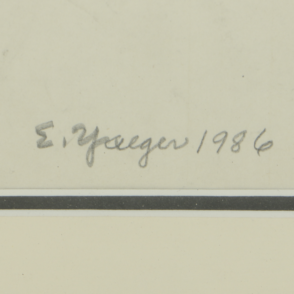 Edgar Yaeger Graphite Drawing on Paper of Female Nude