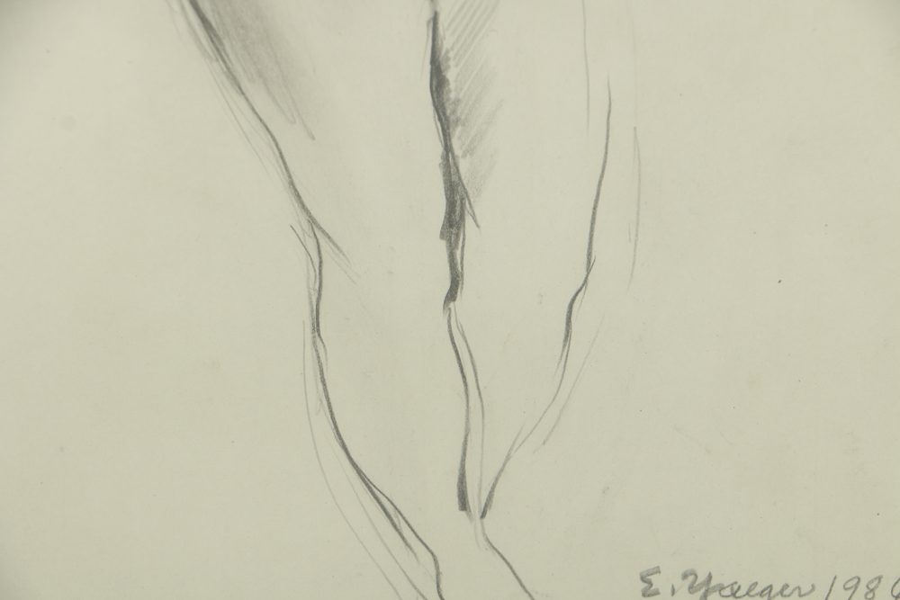 Edgar Yaeger Graphite Drawing on Paper of Female Nude