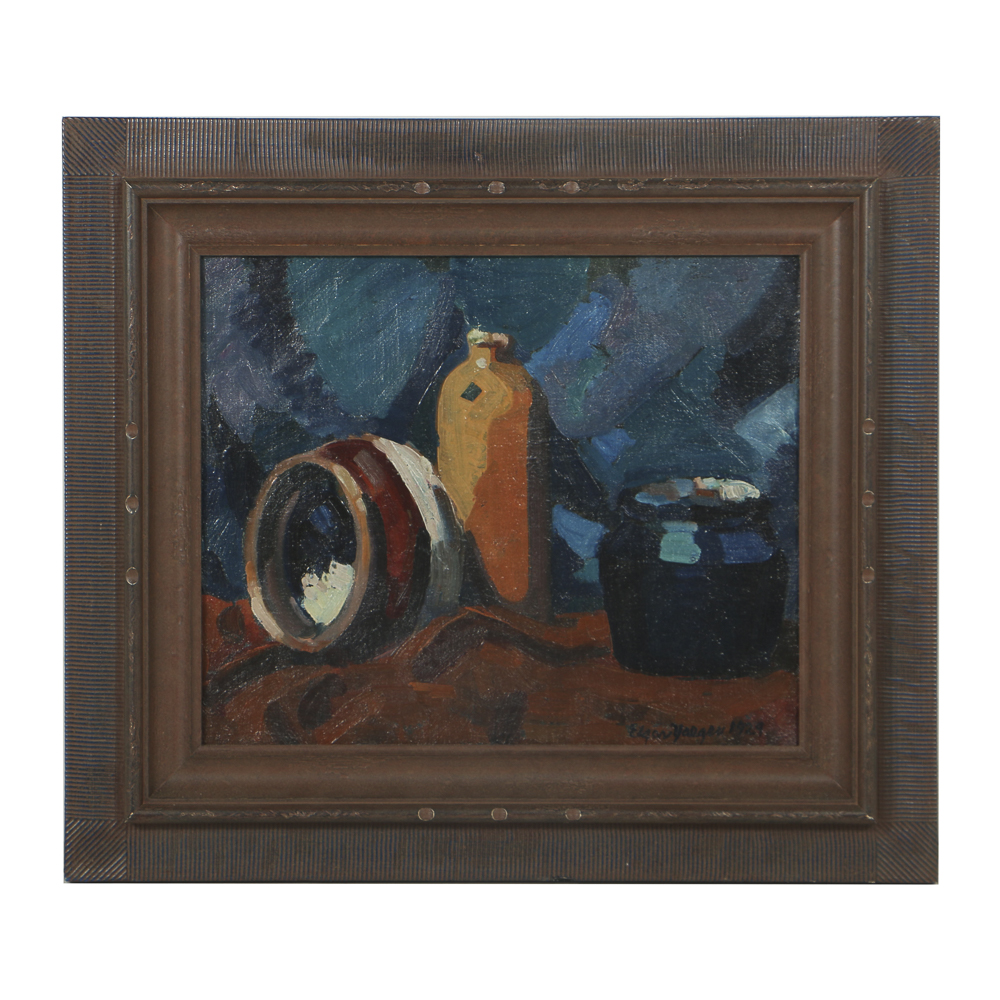 Edgar Yaeger Oil Painting on Canvas of Still Life