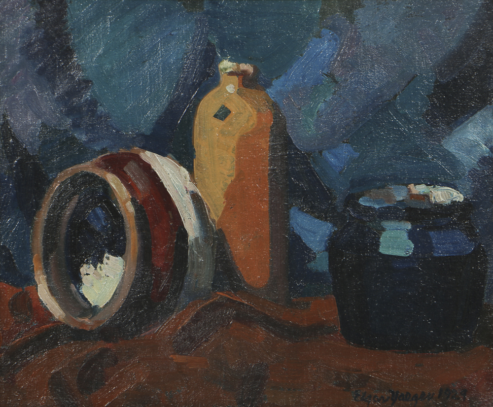 Edgar Yaeger Oil Painting on Canvas of Still Life