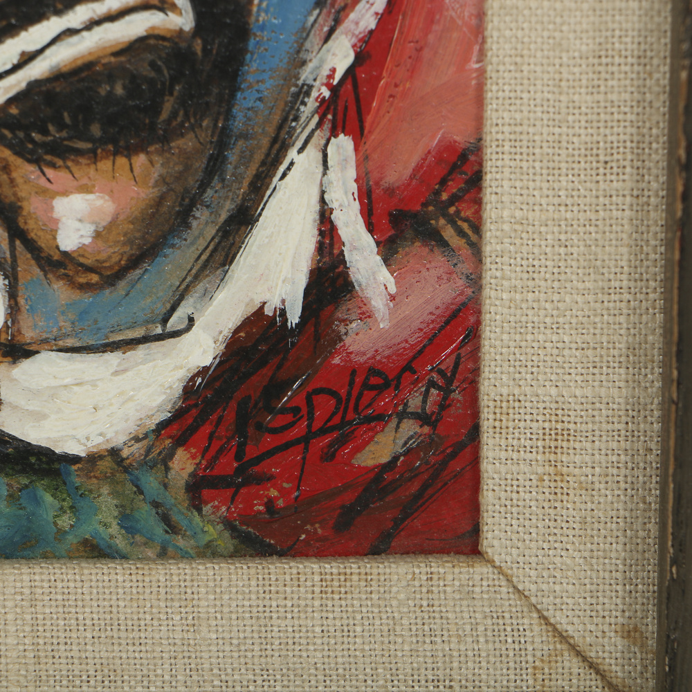 Louis Spiegel Oil Painting on Board of a Clown