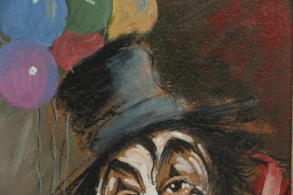 Louis Spiegel Oil Painting on Board of a Clown