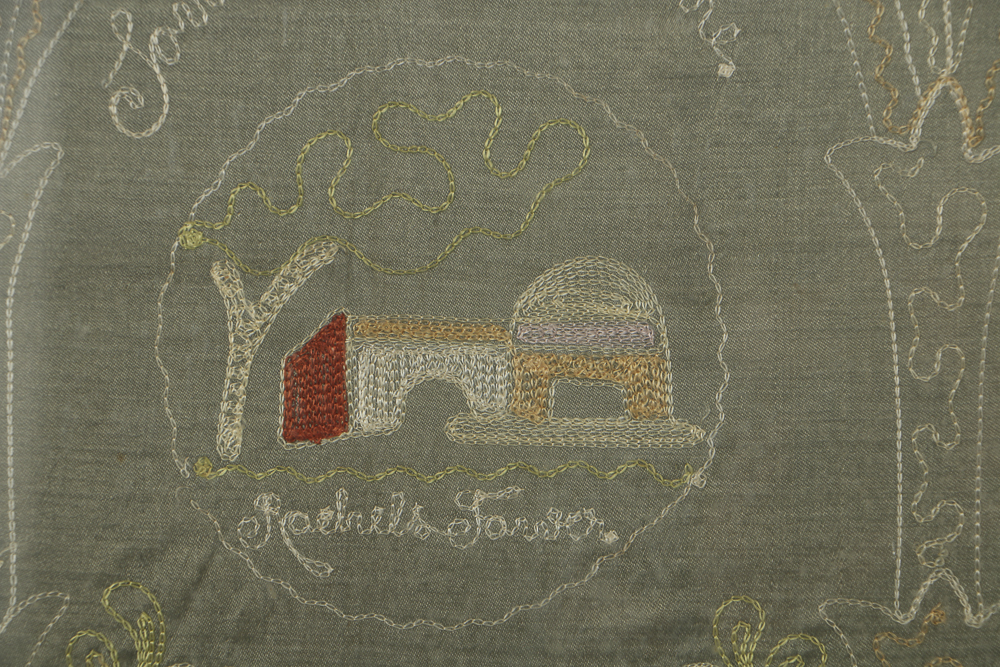 Souvenir Embroidery Work with Certificates of Pilgrimage from Jerusalem