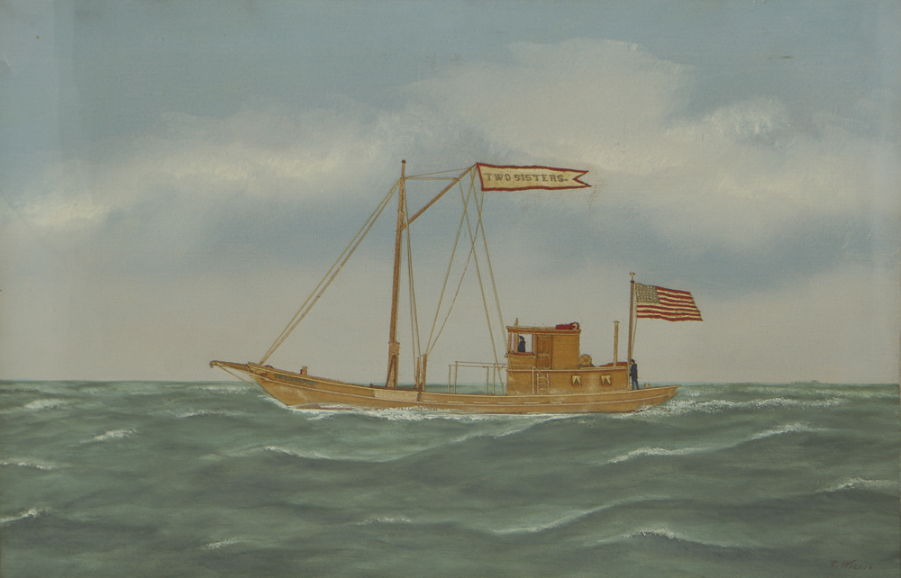 Thomas Willis Mixed Media Painting on Canvas "Two Sisters"