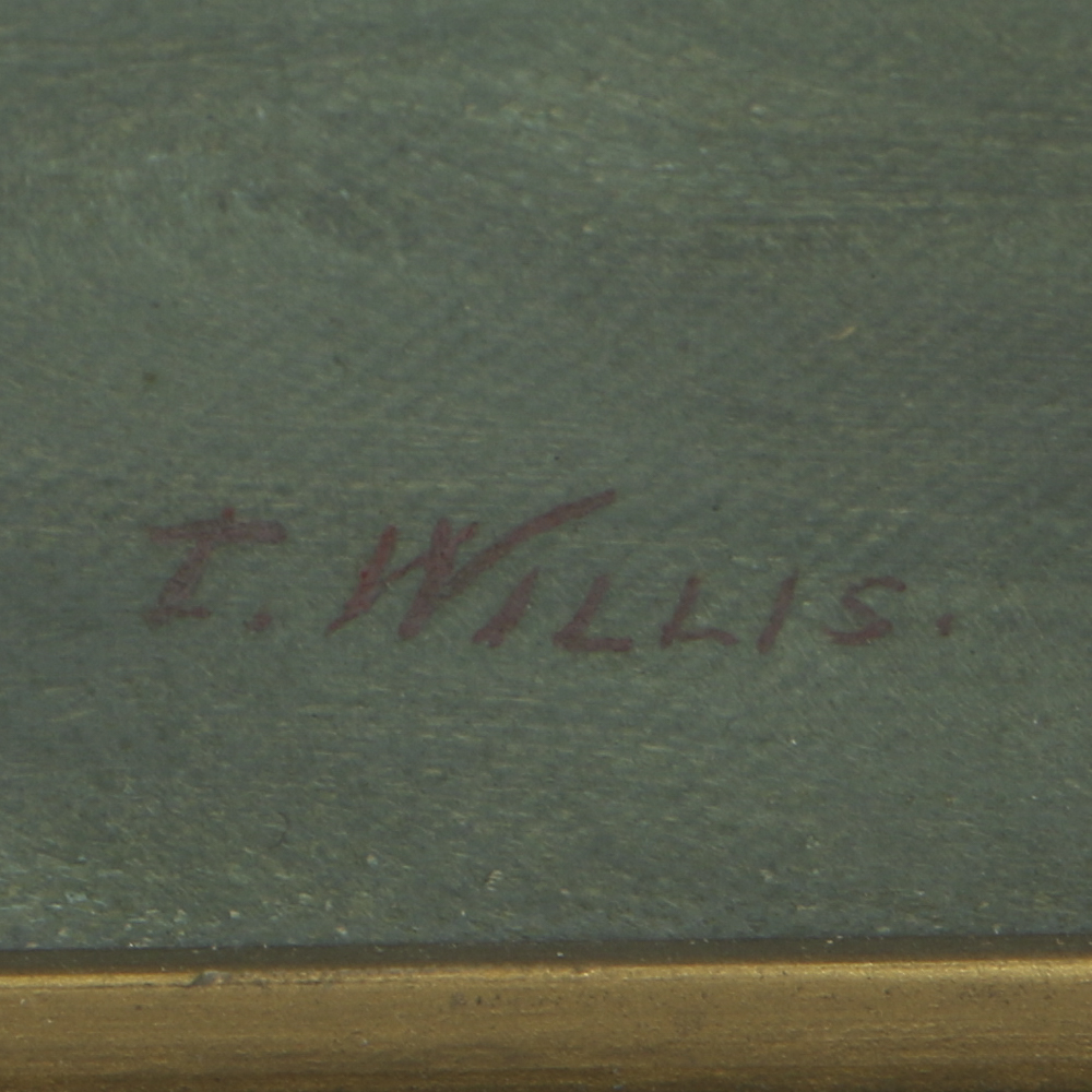 Thomas Willis Mixed Media Painting on Canvas "Two Sisters"